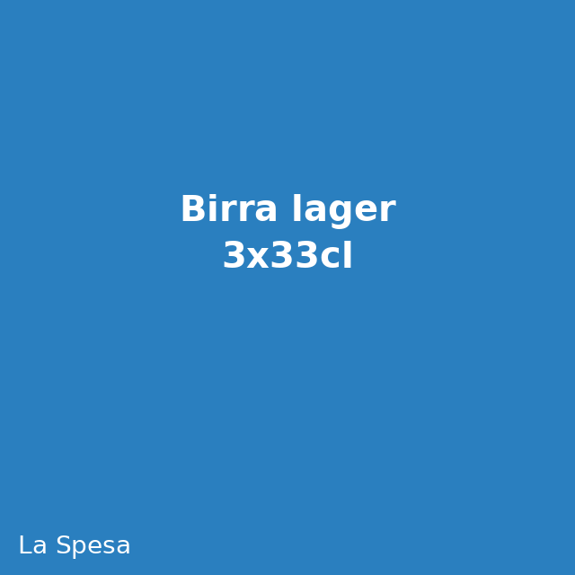 Birra lager 3x33cl