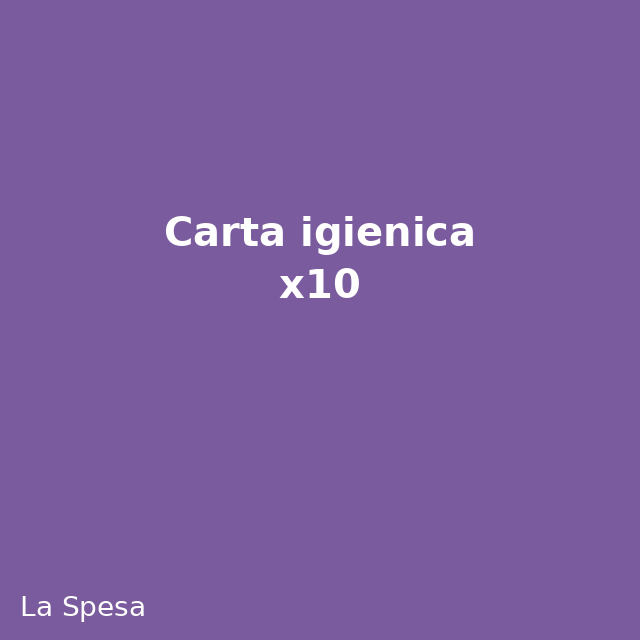 Carta igienica x10